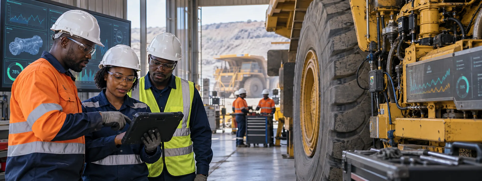 Conceptual illustration: mining equipment maintenance